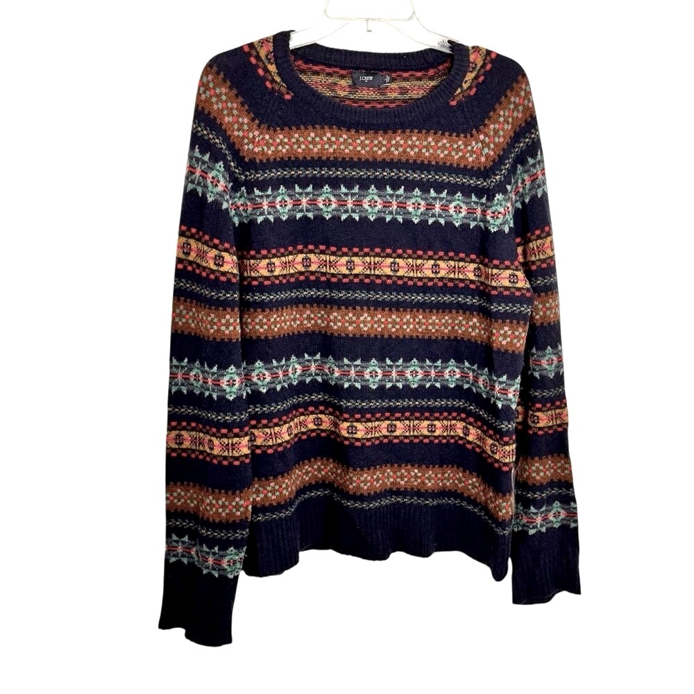 J. Crew men’s‎ Lambs Wool Knit Multicolor Size Large preppy old money classic